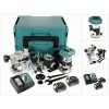 Coupon 🥰 Makita DRT 50 RTJ X2 18 V Li-Ion Affleureuse Plaque De Plâtre Sans Fil Brushless Avec Boîtier Makpac + 2x Batteries BL 1850 5,0 Ah + Chargeur DC18RC + Module De Fraisage 💯 -The Défonceuse, lamelleuse et affleureuse look. 11283010 1