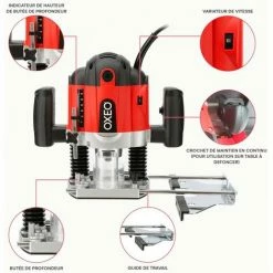 Bon marché 😍 RONDY Ensemble Table Et Défonceuse 1200w 😍 -The Défonceuse, lamelleuse et affleureuse look. 2118461 3
