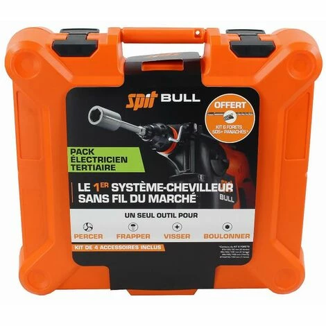 De gros 😉 Système Chevilleur Spitbull 36V 6.2Ah Li + 6 Forets XT3 SPIT - 054682 ⭐ 6 De gros 😉 Système Chevilleur Spitbull 36V 6.2Ah Li + 6 Forets XT3 SPIT - 054682 ⭐ – Image 4