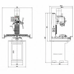 Tout neuf 🔔 METALPROFI Perceuse Fraiseuse Avec Visualisation 3 Axes - Avance Automatique - SPC 32 - 750 W 230 V 👏 -The Défonceuse, lamelleuse et affleureuse look. 28445458 5