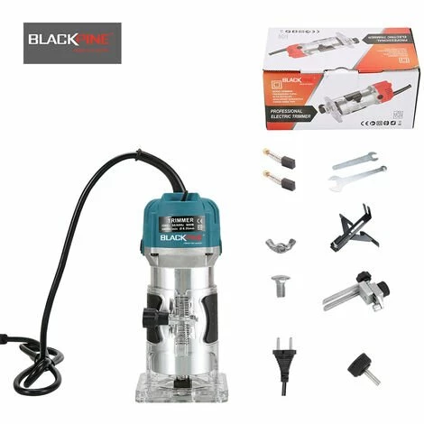 Offres 😉 BLACKPINE - Affleureuse Défonceuse Électrique à Bois 220V 800W Trimmer Router, 30000r/min, Φ 6.35mm 👍 2 Offres 😉 BLACKPINE - Affleureuse Défonceuse Électrique à Bois 220V 800W Trimmer Router, 30000r/min, Φ 6.35mm 👍