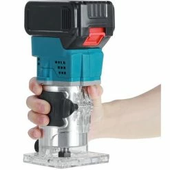 Coupon 😀 JMAX Défonceuse-affleureuse Sans Fil 850W Électrique à Bois Trimmer Router Avec 1x Batterie, 30000r/min, Φ 6.35mm 🧨 -The Défonceuse, lamelleuse et affleureuse look. 57263980 3