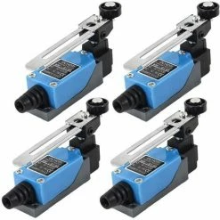 Remise 🔔 CHANCEY 4 Pièces ME-8108 Interrupteur De Fin De Course Momentané Bras De Levier à Rouleau Réglable NC-NO CNC Fraiseuse Routeur Laser Plasma Compatible Avec Ar-duino，SEMAket ✨