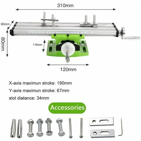 Meilleure vente 🎉 IRISFR Mini Fraiseuse,Multifonctionnelle Table De Per?age Transversale Ajustable,Mini Fraiseuse Table,Table De Glissière De Forage Composée De Fraiseuse Pour Perceuse D'établi De Bricolage,310x90 Mm,Lilaris ❤️ 5 Meilleure vente 🎉 IRISFR Mini Fraiseuse,Multifonctionnelle Table De Per?age Transversale Ajustable,Mini Fraiseuse Table,Table De Glissière De Forage Composée De Fraiseuse Pour Perceuse D'établi De Bricolage,310x90 Mm,Lilaris ❤️ – Image 3