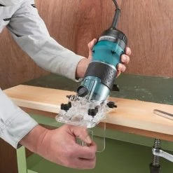 De gros ⭐ MAKITA Affleureuse 530W Ø 6 Mm - 3712J 💯 -The Défonceuse, lamelleuse et affleureuse look. 60140282 5