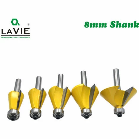 Budget ⌛ MEZHENG 5Pcs / Set 8Mm Chanfrein Chanfrein Routeur Peu 11,25 15 22,5 30 45 Degré De Fraise Pour Bois Outils à Bois 🥰 3 Budget ⌛ MEZHENG 5Pcs / Set 8Mm Chanfrein Chanfrein Routeur Peu 11,25 15 22,5 30 45 Degré De Fraise Pour Bois Outils à Bois 🥰