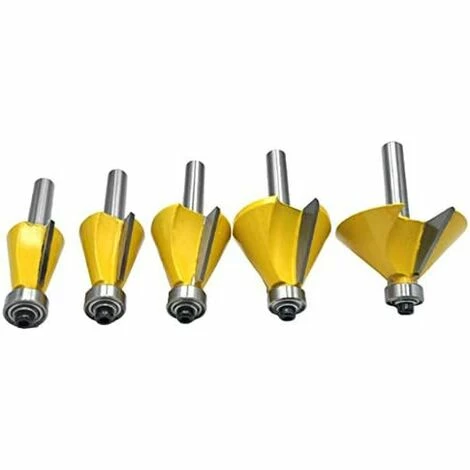 Budget ⌛ MEZHENG 5Pcs / Set 8Mm Chanfrein Chanfrein Routeur Peu 11,25 15 22,5 30 45 Degré De Fraise Pour Bois Outils à Bois 🥰 6 Budget ⌛ MEZHENG 5Pcs / Set 8Mm Chanfrein Chanfrein Routeur Peu 11,25 15 22,5 30 45 Degré De Fraise Pour Bois Outils à Bois 🥰 – Image 4